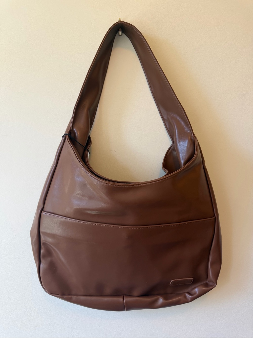 Sleek Brown Laptop Shoulder Bag for Women